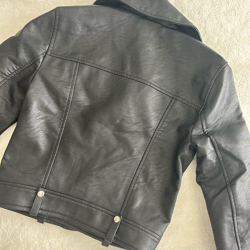 Abercrombie Vegan Leather Moto Jacket NWT - Picture 4 of 6